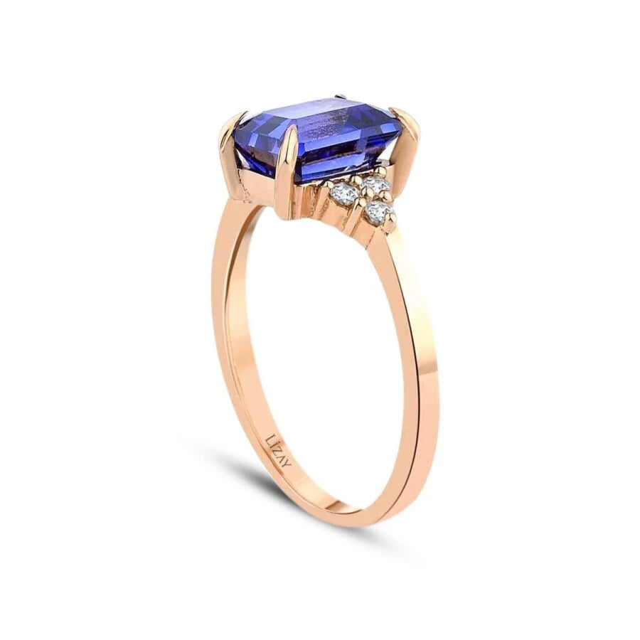 3.35 Carat Diamond Sapphire Ring