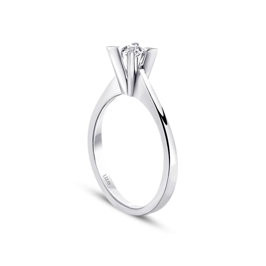 0.15 Carat Diamond Round Solitaire Engagement Ring