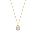 0.16 Carat Diamond Baguette Necklace