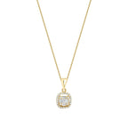 0.16 Carat Diamond Baguette Necklace