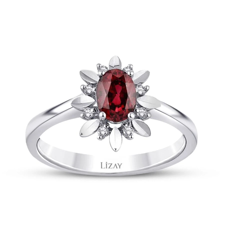0.69 Carat Diamond Ruby Ring