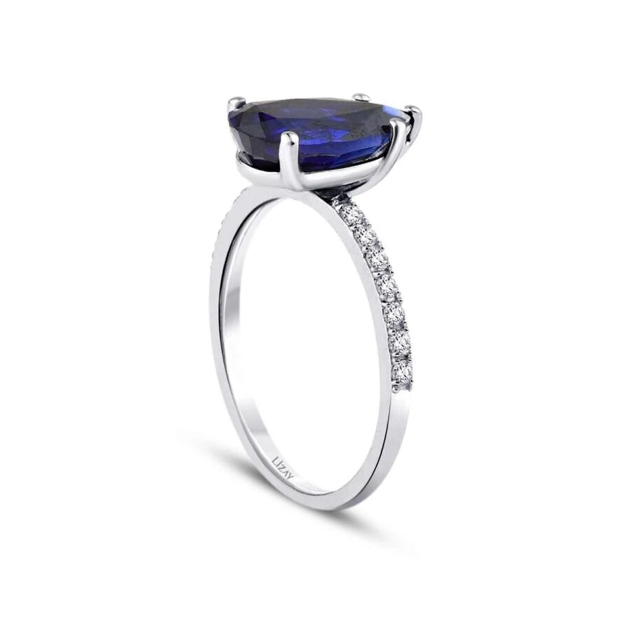 2.98 Carat Diamond Sapphire Ring