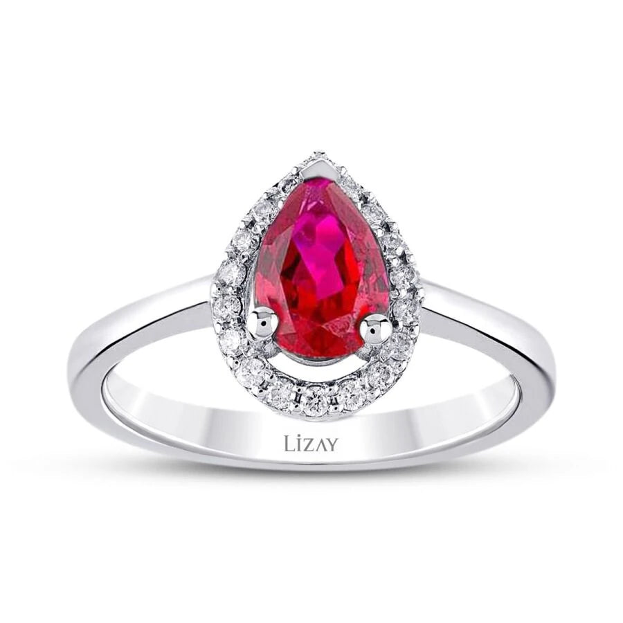 1.44 Carat Diamond Ruby Ring