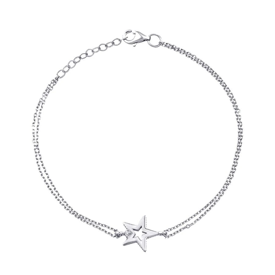 0,01 Karat Diamant-Sternarmband