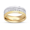 Gold Two-Tone Wedding Band