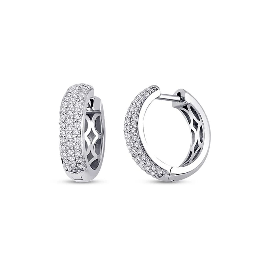 0.60 Carat Diamond Hoop Earrings