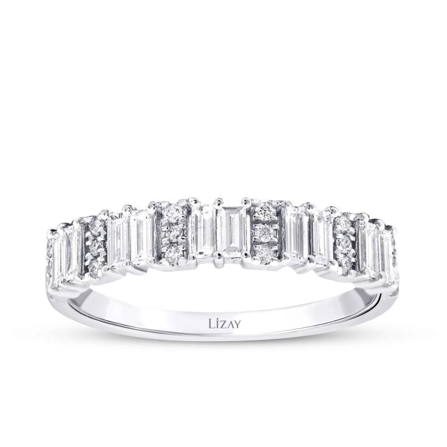 0.47 Carat Diamond Baguette Half-Eternity Ring