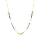 Gold Three-Tone Doric Chain Necklace