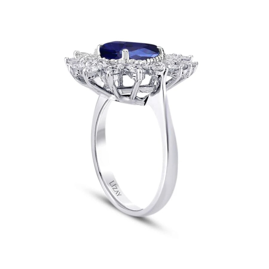2,03 Karat Diamant-Saphir-Ring