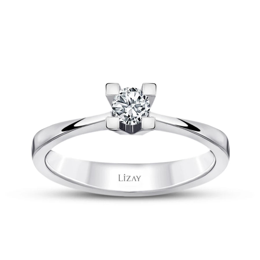 0.15 Carat Diamond Round Solitaire Engagement Ring