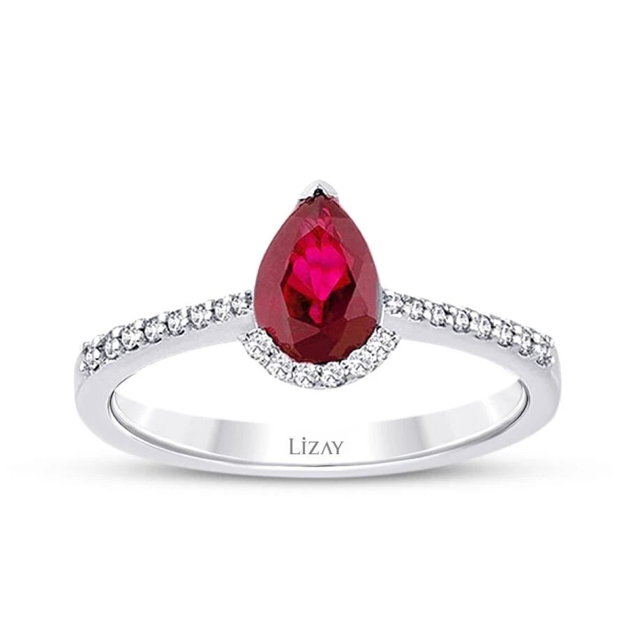 1.08 Carat Diamond Ruby Ring