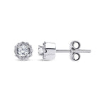 0.37 Carat Diamond Solitaire Earrings