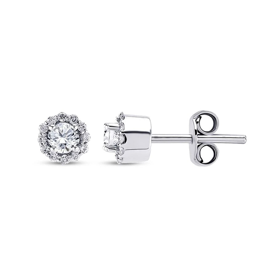 0.37 Carat Diamond Solitaire Earrings