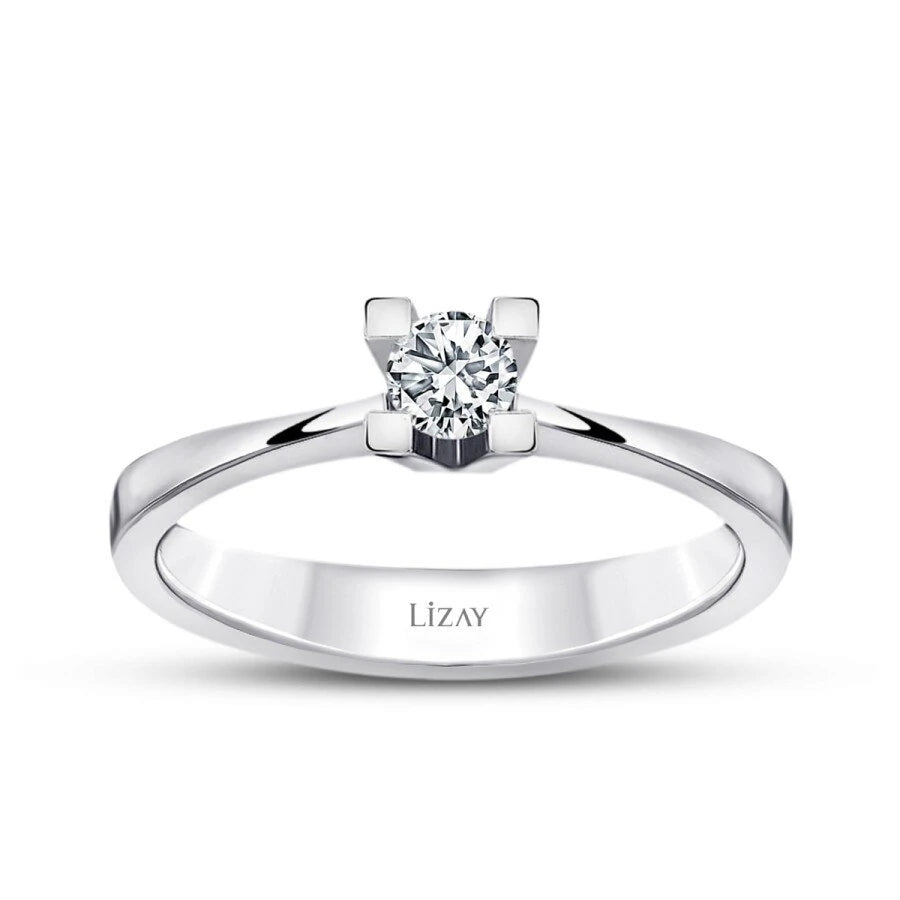 0.10 Carat Diamond Round Solitaire Engagement Ring