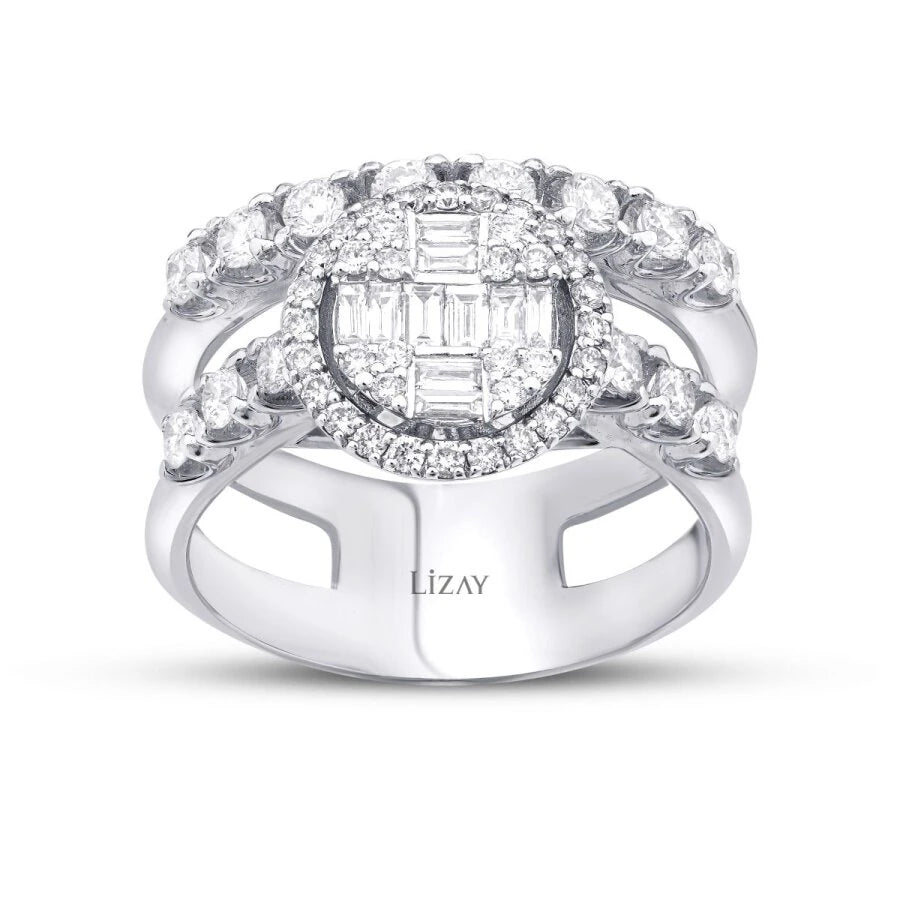 1.09 Carat Diamond Baguette Ring