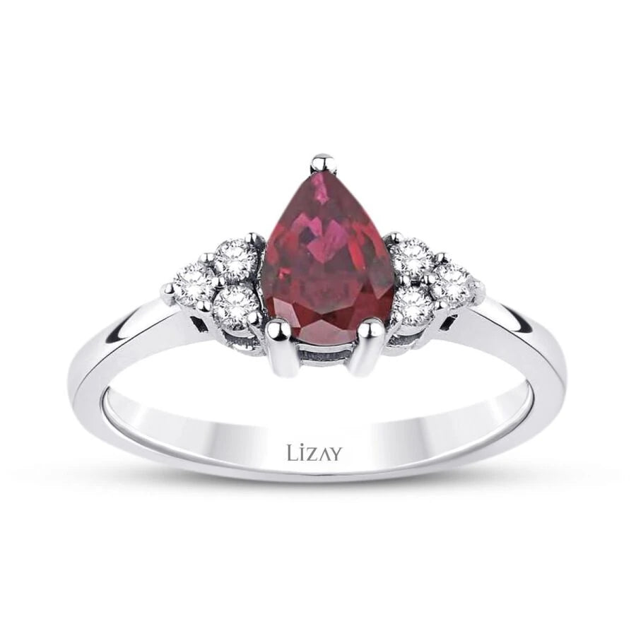 0.57 Carat Diamond Ruby Ring