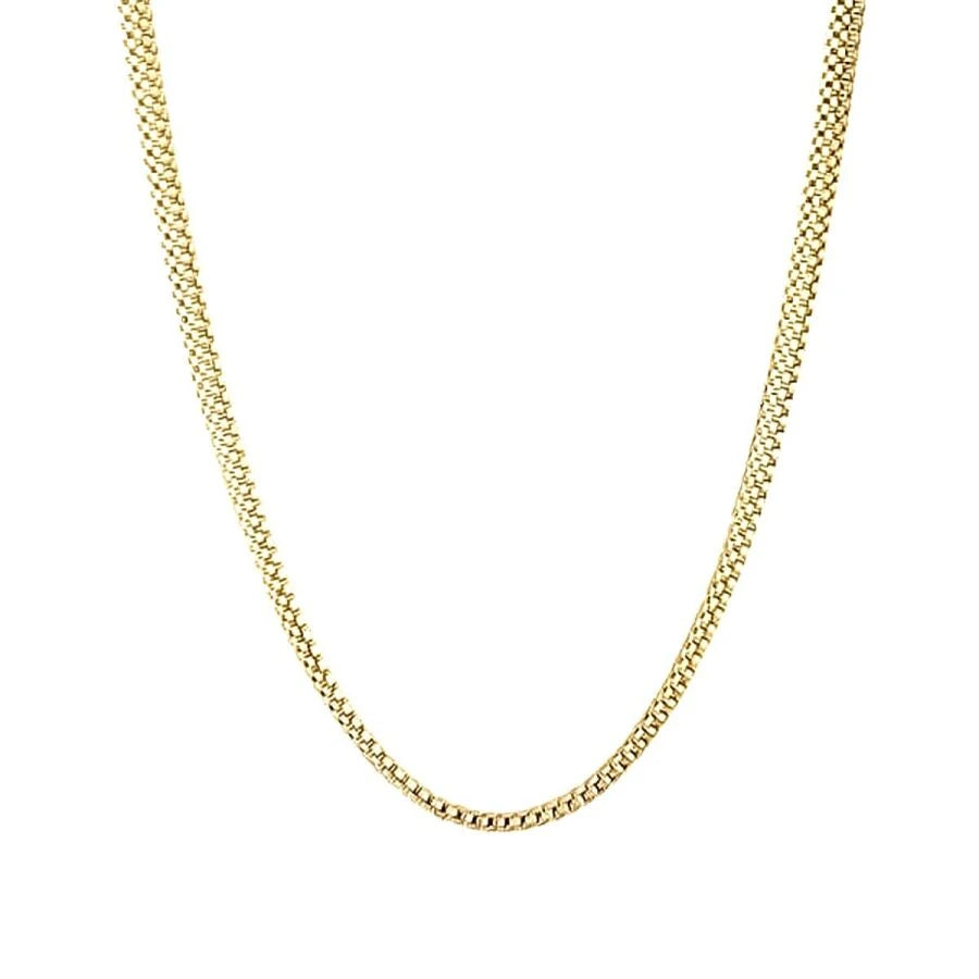 Gold Herringbone Chain Necklace