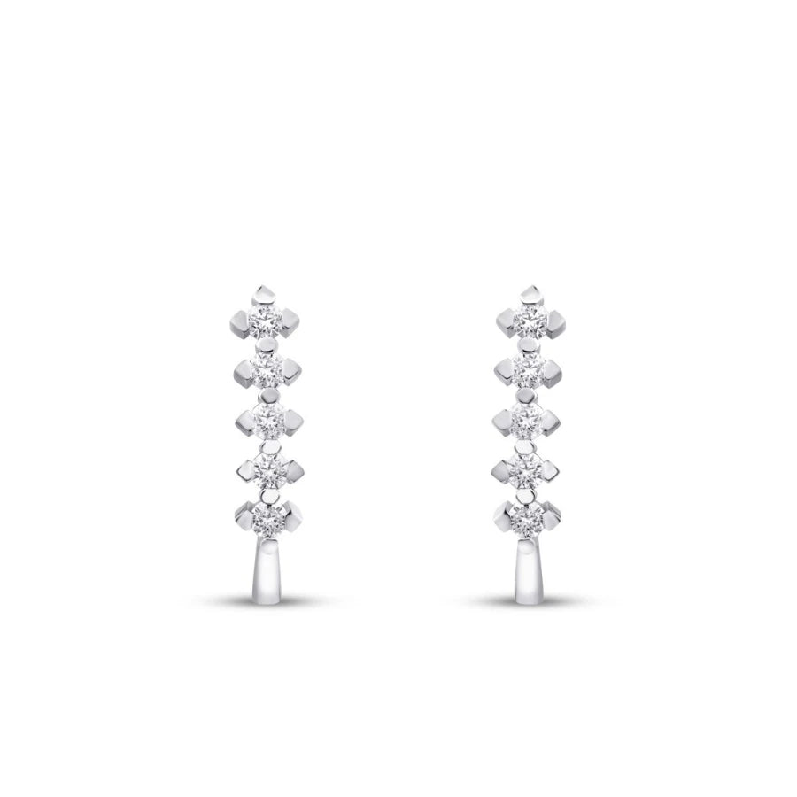 0.29 Carat Diamond Five-Stone Earrings