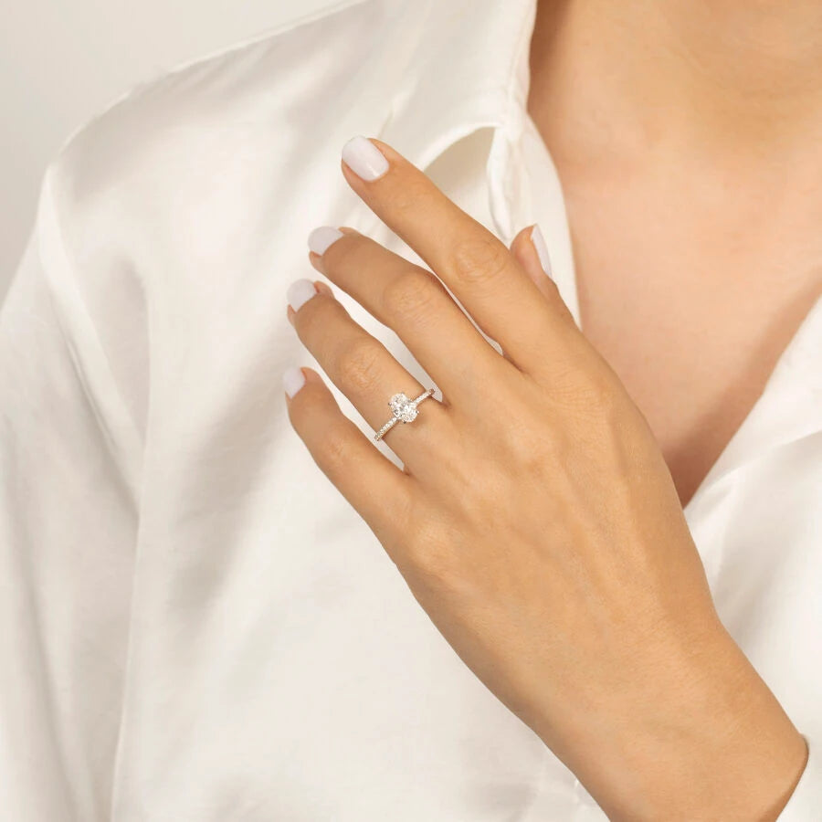 1.15 Carat Diamond Oval Solitaire Engagement Ring