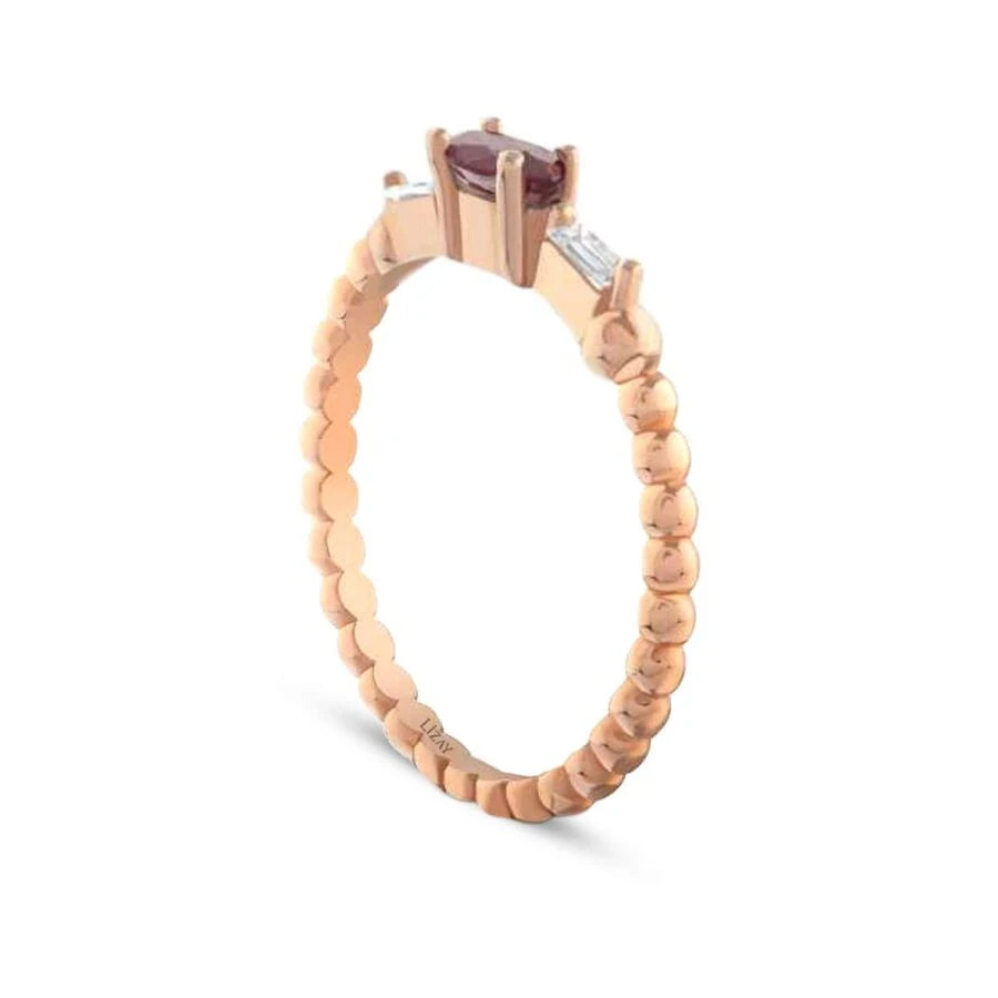 0.17 Carat Diamond Ruby Ring