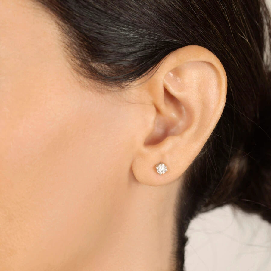 0.16 Carat Diamond Solitaire Earrings
