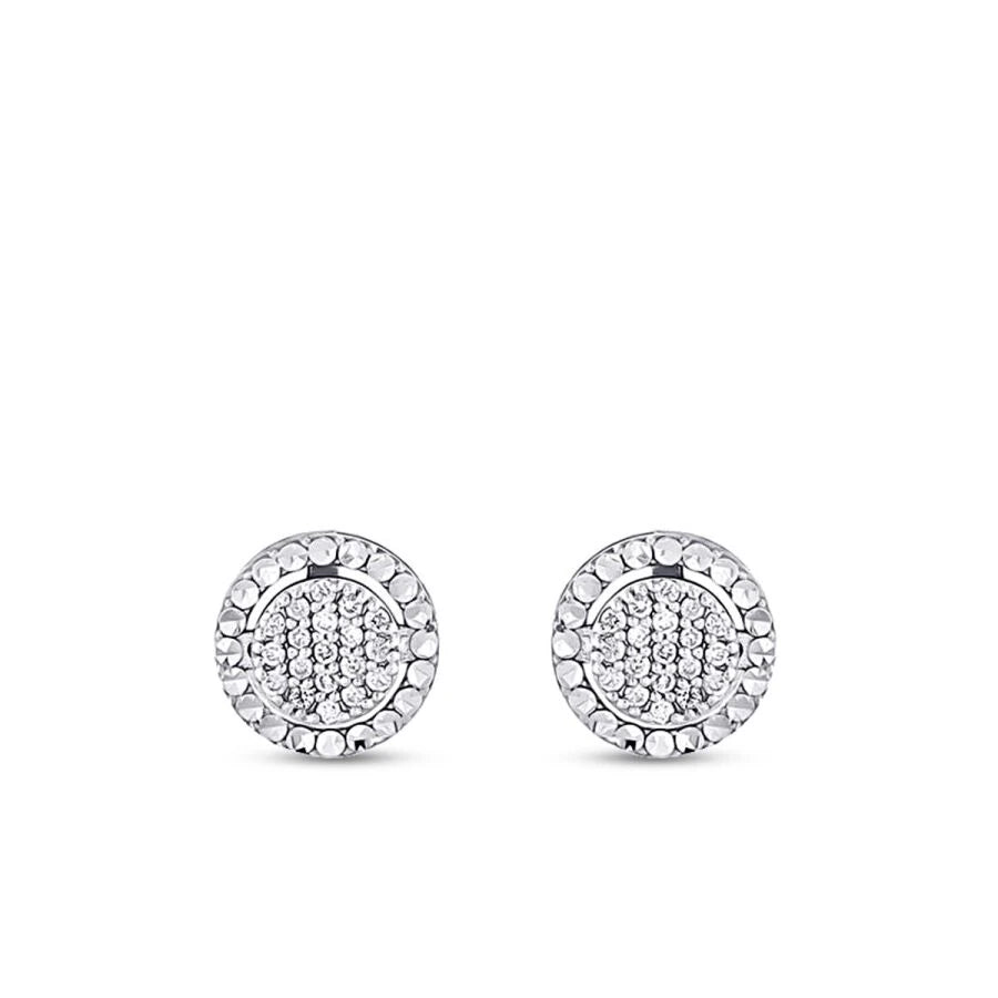 0.18 Carat Diamond Oval Earrings