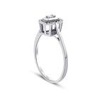 0.04 Carat Diamond Baguette Ring