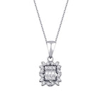 0.10 Carat Diamond Baguette Necklace