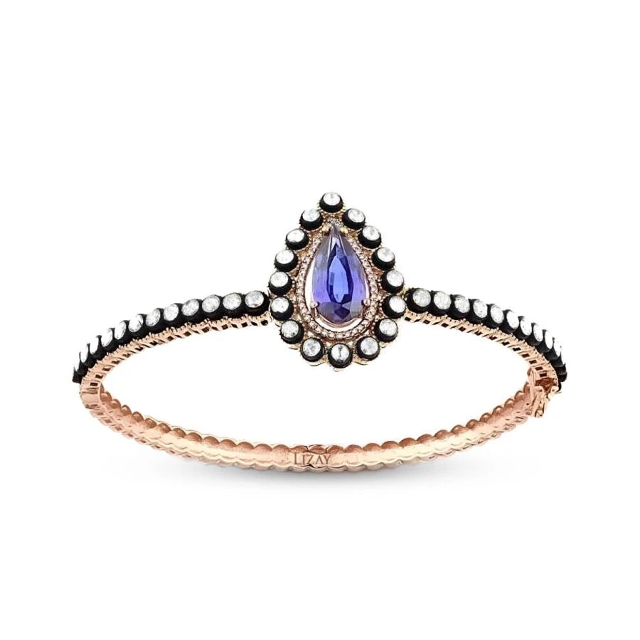 5.12 Carat Diamond Sapphire Bangle