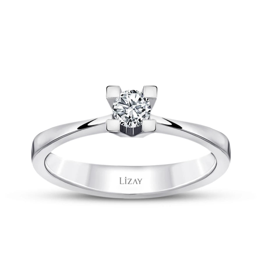 0.10 Carat Diamond Round Solitaire Engagement Ring