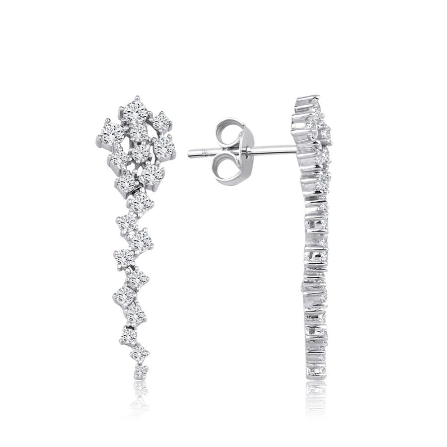 Goldene Zickzack-Ohrhänger