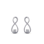0.12 Carat Diamond Infinity Earrings