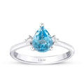 1.30 Carat Diamond Blue Topaz Ring