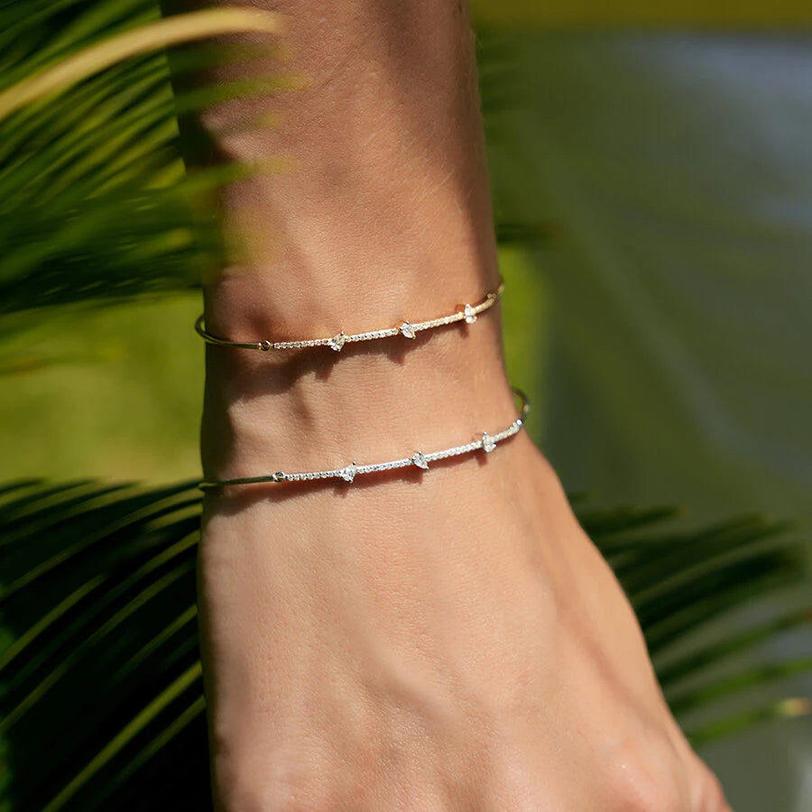 0,32 Karat Diamant-Birnenarmband