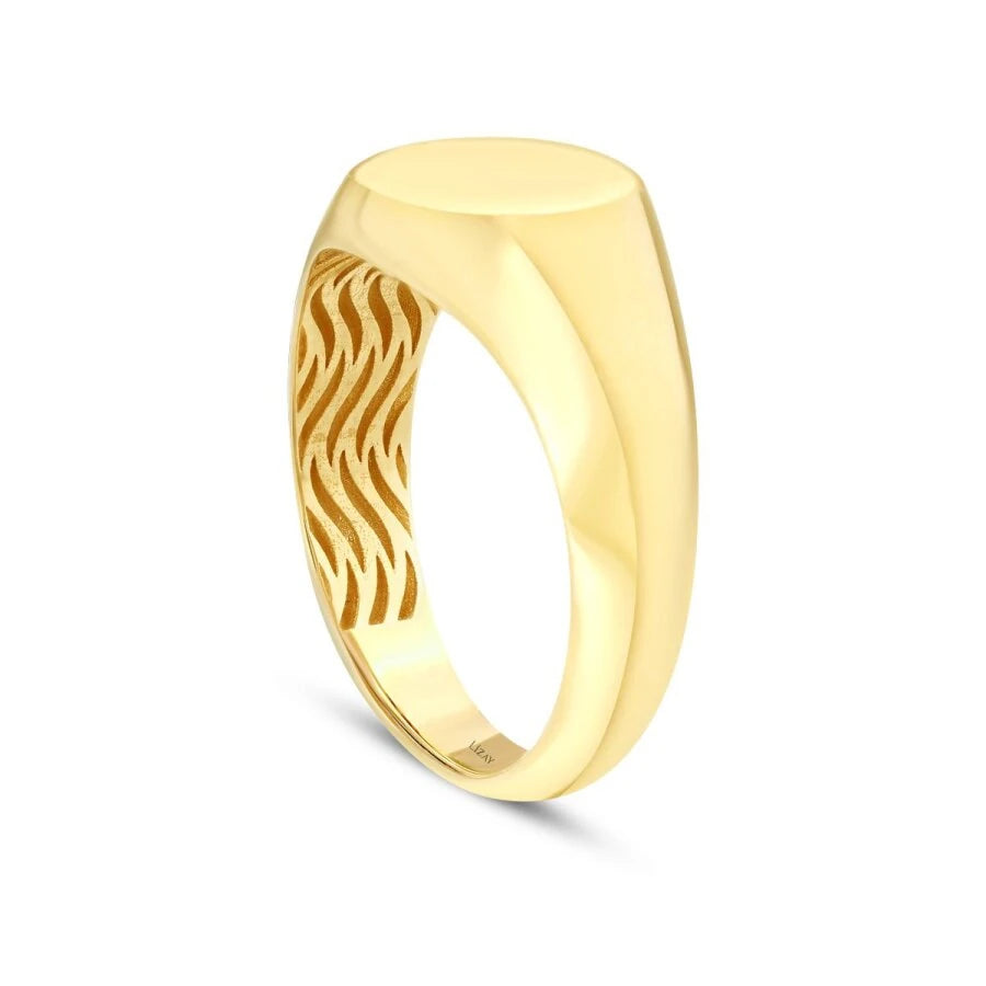 Gold Round Men’s Ring