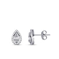 0.10 Carat Diamond Pear Baguette Earrings