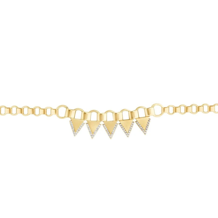 Gold Triangle Stone Bracelet
