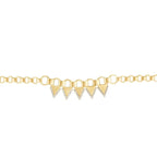 Gold Triangle Stone Bracelet
