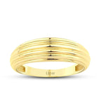 Gold Line-Pattern Ring