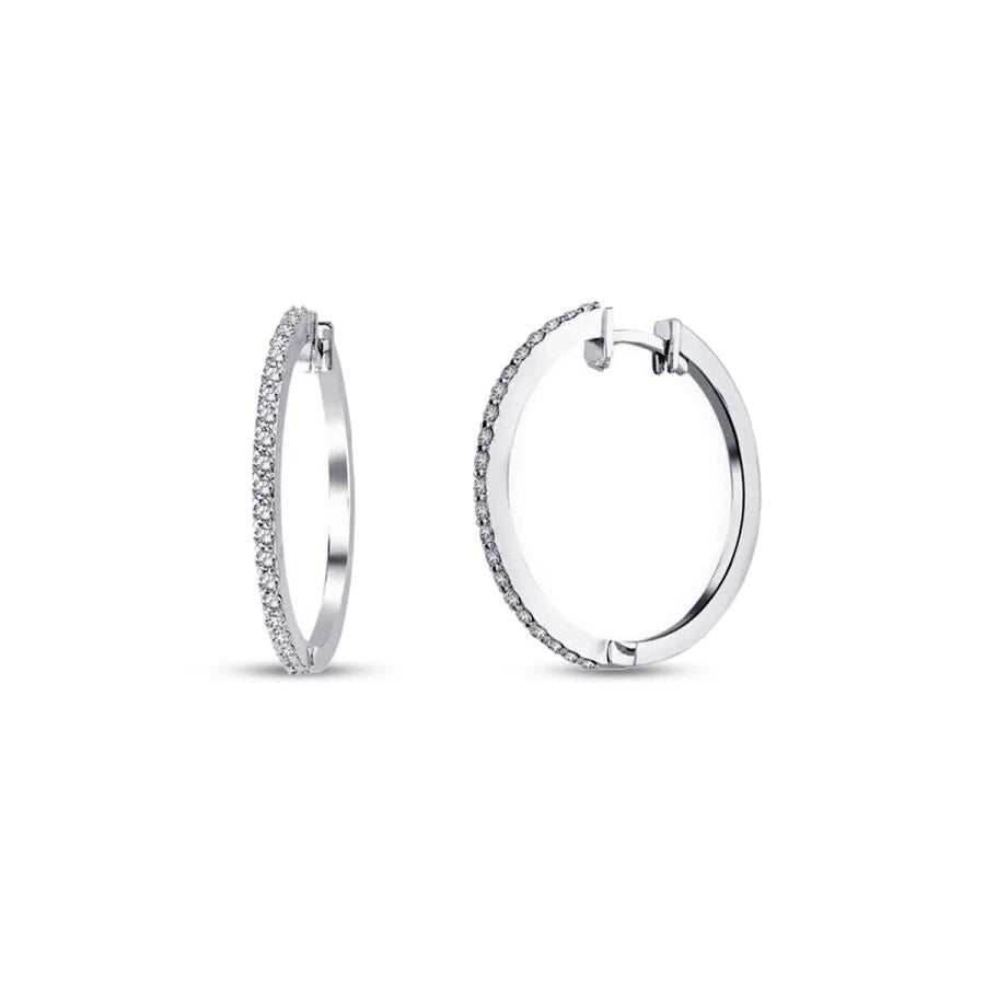 0.30 Carat Diamond Hoop Earrings