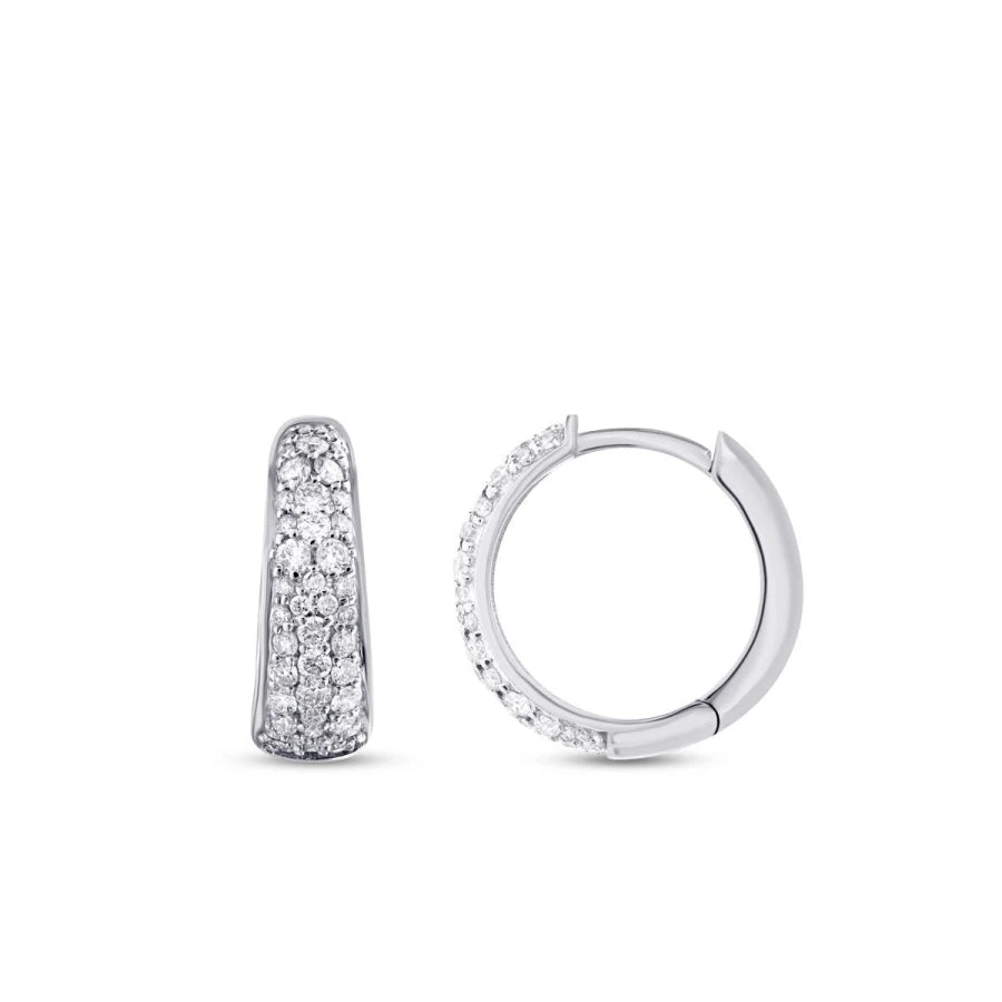 0.83 Carat Diamond Hoop Earrings
