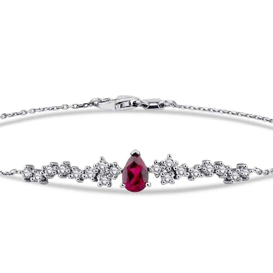 0,87 Karat Diamant-Rubin-Armband