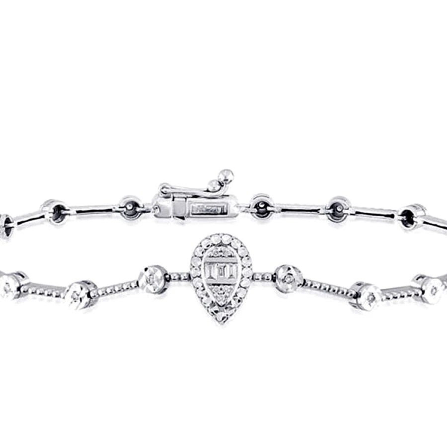 0.12 Carat Diamond Baguette Bracelet