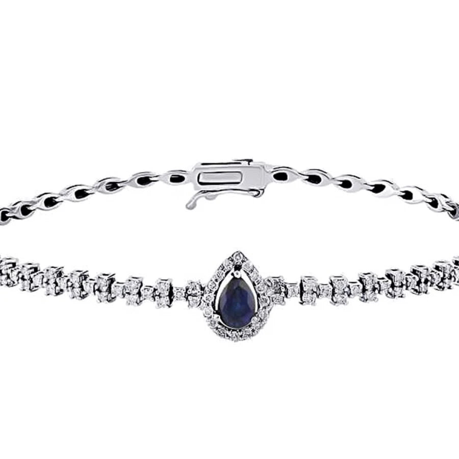 1,50 Karat Diamant-Saphir-Armband