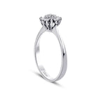 0.12 Carat Diamond Flower Baguette Ring