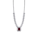 2.45 Carat Diamond Ruby Neckband