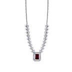 2.45 Carat Diamond Ruby Neckband