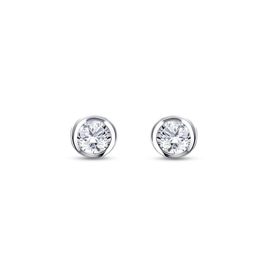 0.30 Carat Diamond Solitaire Earrings