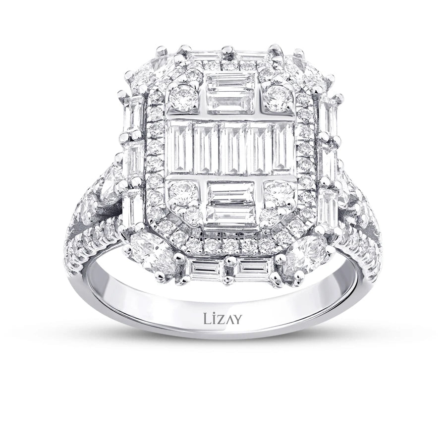 1.68 Carat Diamond Baguette Ring