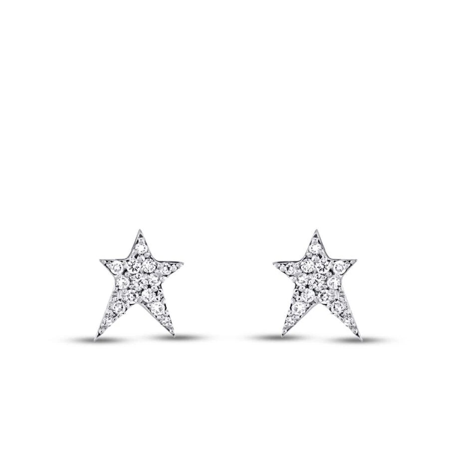 0.13 Carat Diamond Star Earrings